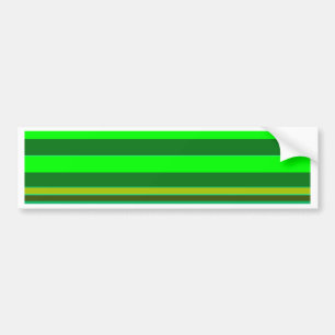 Colourful Green Stripe Customised Designer Pattern Bumper Sticker