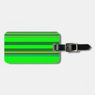 Colourful Green Stripe Customised Designer Pattern Luggage Tag