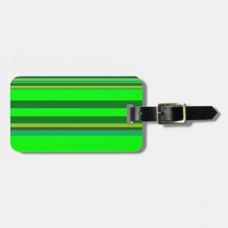 Colourful Green Stripe Customised Designer Pattern Luggage Tag
