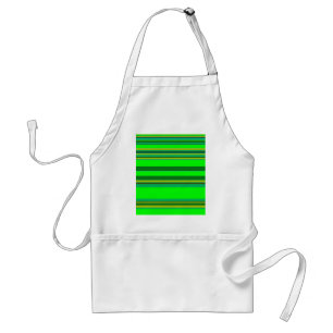 Colourful Green Stripe Customised Designer Pattern Standard Apron
