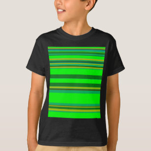 Colourful Green Stripe Customised Designer Pattern T-Shirt