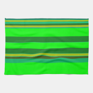 Colourful Green Stripe Customised Designer Pattern Tea Towel