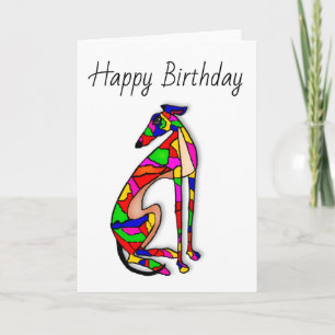 COLOURFUL GREYHOUND CARD