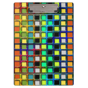 Colourful Grid-Tiled by Shirley Taylor Clipboard