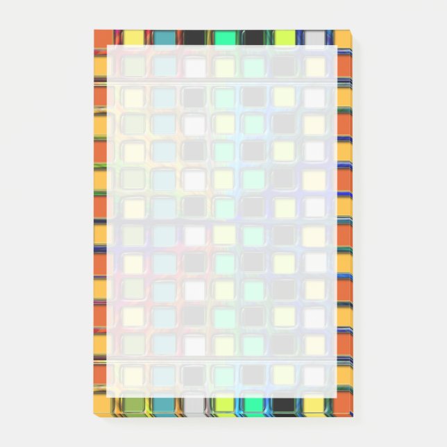 Colourful Grid-Tiled by Shirley Taylor Post-it Notes (Front)