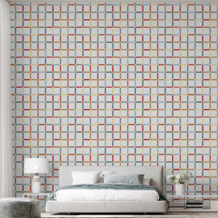 Colourful Grid with Negative Space Mid Mod-inspire Wallpaper