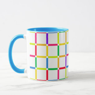 Colourful Grid with Negative Space Pop Art-Inspire Mug