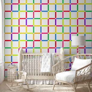 Colourful Grid with Negative Space Pop Art-Inspire Wallpaper