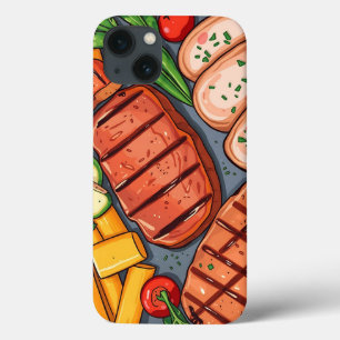 Colourful Grilled Vegetables and Lean Meats iPhone 13 Case