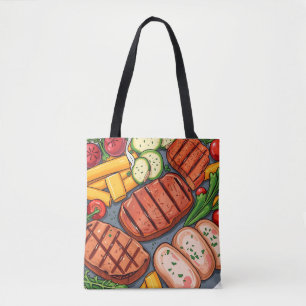 Colourful Grilled Vegetables and Lean Meats Tote Bag