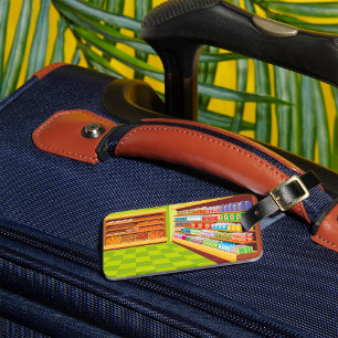 Colourful Grocery Store Aisle and Bakery  Luggage Tag