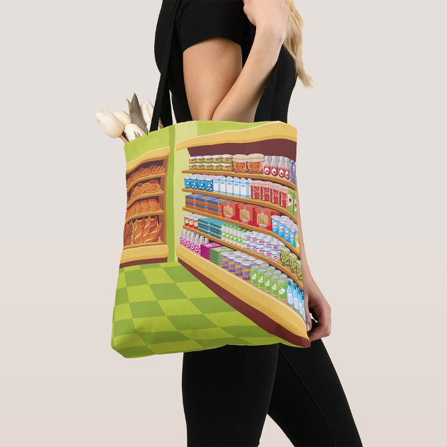 Colourful Grocery Store Aisle and Bakery  Tote Bag (Creator Uploaded)