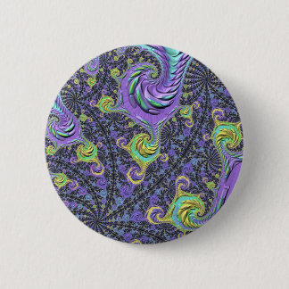 Colourful Groovy Boho Hippie Funky Abstract Fracta 6 Cm Round Badge