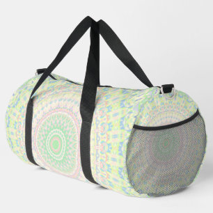Colourful Groovy Boho Hippie Pastel Funky Mandala Duffle Bag