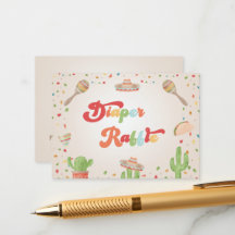 Colourful Groovy Fiesta Diaper Raffle Baby Shower