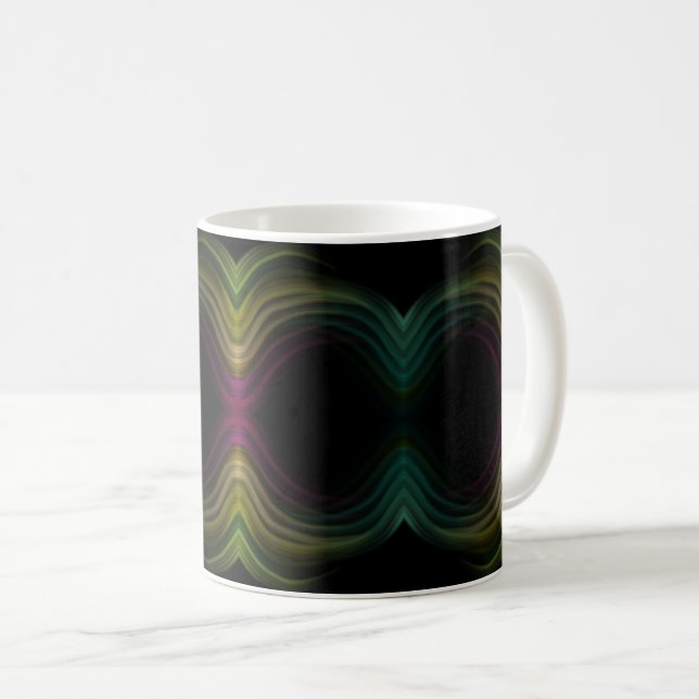Colourful Groovy Psychedelic Pattern Abstract Art Coffee Mug (Front Right)