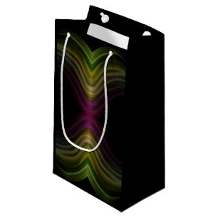 Colourful Groovy Psychedelic Pattern Abstract Art Small Gift Bag