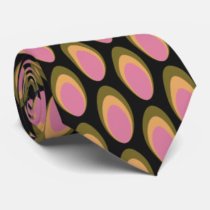 Colourful Groovy Retro 70s Pattern Neck Tie