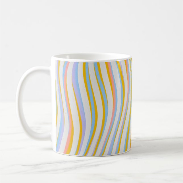 Colourful Groovy Swirl Coffee Mug (Left)
