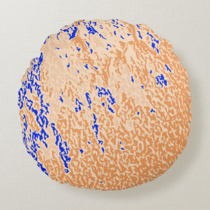 Colourful Grunge Background. Abstract Multicolor v Round Cushion