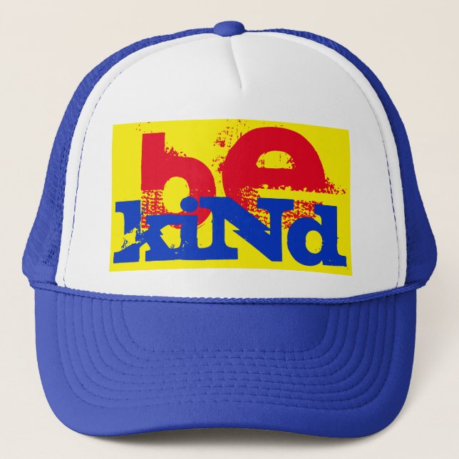 colourful grunge BE KIND lettering | Trucker Hat (Front)