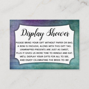 Colourful Grunge Display Bridal Shower Gift Card