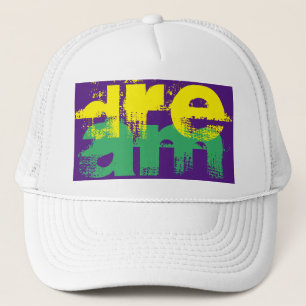 colourful grunge DREAM lettering   Trucker Hat