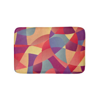 Colourful Grunge: Geometric Triangles Background Bath Mat