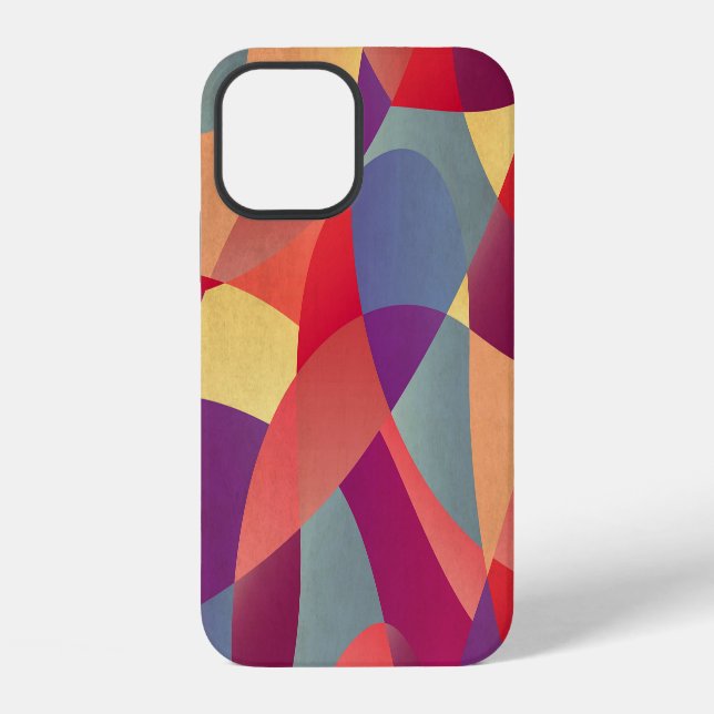 Colourful Grunge: Geometric Triangles Background iPhone Case (Back)