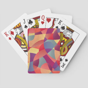 Colourful Grunge: Geometric Triangles Background Playing Cards