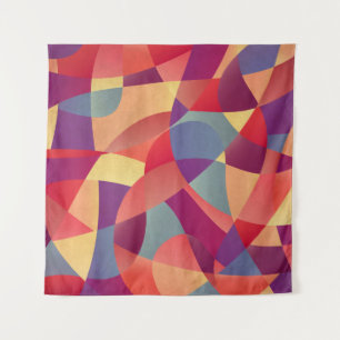 Colourful Grunge: Geometric Triangles Background Tapestry