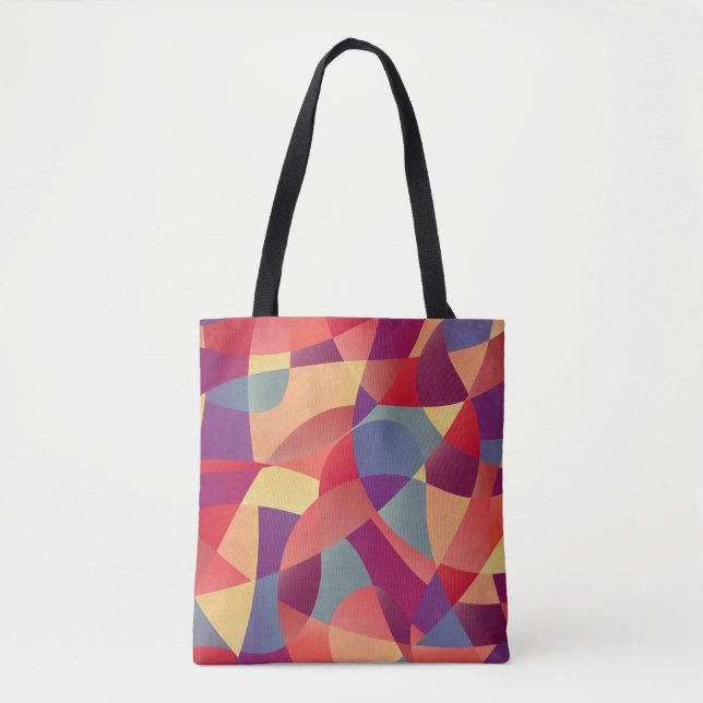 Colourful Grunge: Geometric Triangles Background Tote Bag (Front)