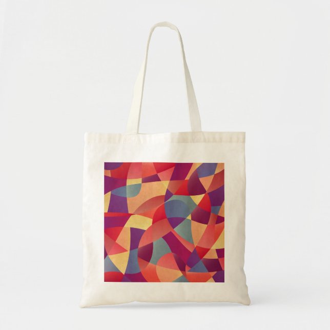 Colourful Grunge: Geometric Triangles Background Tote Bag (Front)