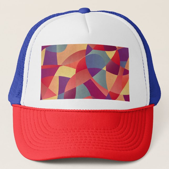 Colourful Grunge: Geometric Triangles Background Trucker Hat (Front)