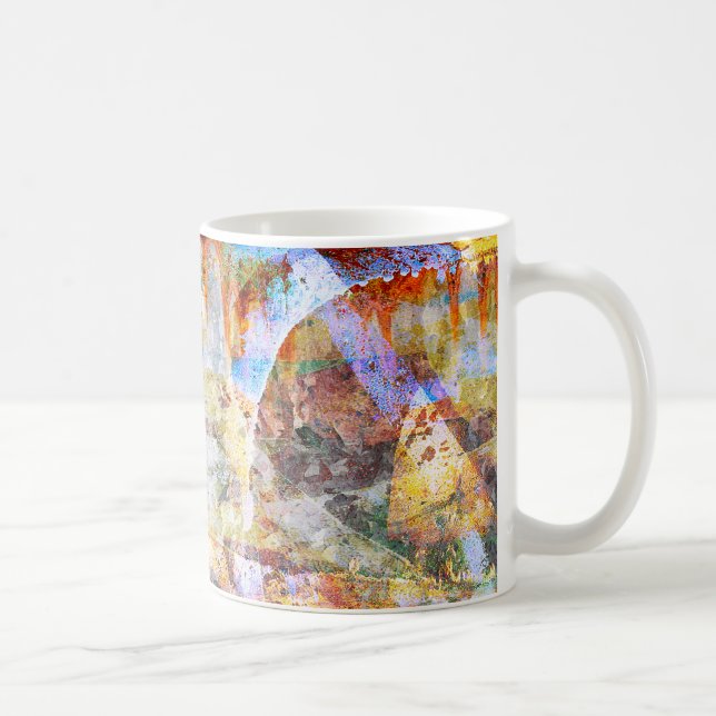 Colourful grunge graffiti coffee mug (Right)