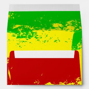 Colourful Grunge Reggea Background Envelope