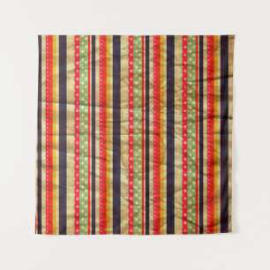 Colourful grunge stripes seamless pattern tapestry