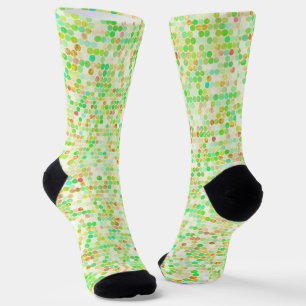 Colourful Grungy Circles Socks