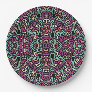 Colourful Guitar and Musical Paper Plate
