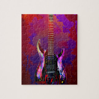 Colourful guitar jigsaw puzzle