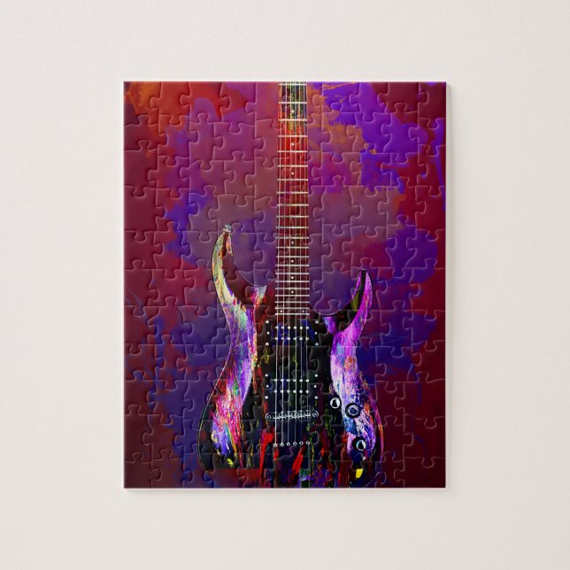 Colourful guitar jigsaw puzzle (Vertical)
