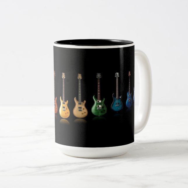 Colourful Guitar Player Music Lover Mug (Front Right)