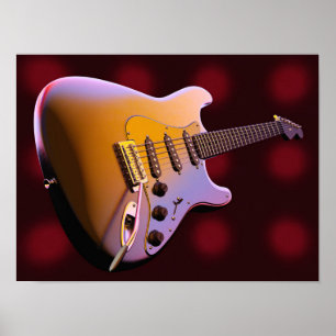 Colourful Guitar Poster