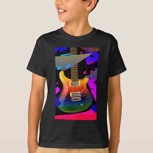 Colourful Guitar - Rock On! T-Shirt (Front)