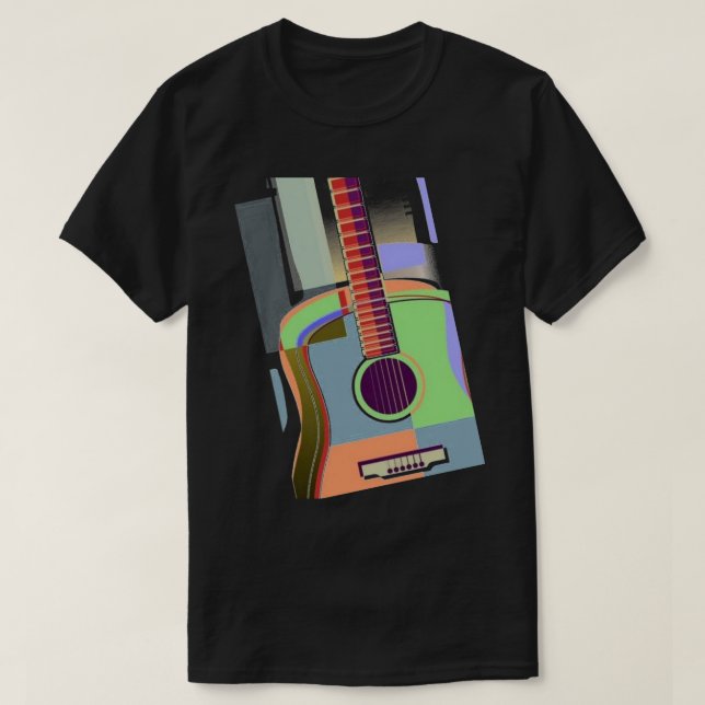 Colourful Guitar T-Shirt (Design Front)