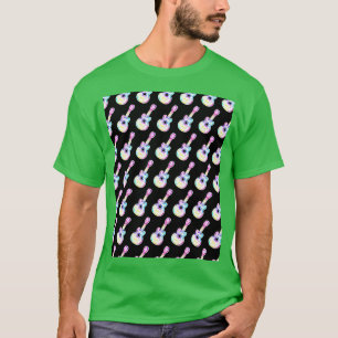 Colourful Guitar with Notes Graphic T-Shirt