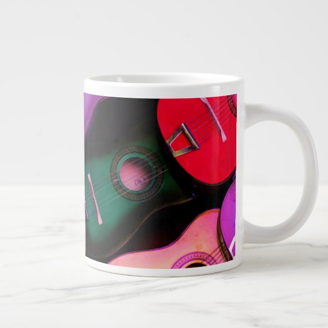 Colourful Guitars Large Coffee Mug (Right)