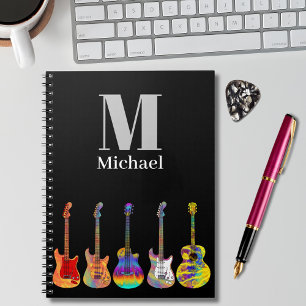 Colourful Guitars Monogram Notebook