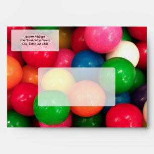 Colourful Gum Ball Candy Envelopes