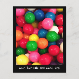 Colourful Gum Ball Candy Flyer